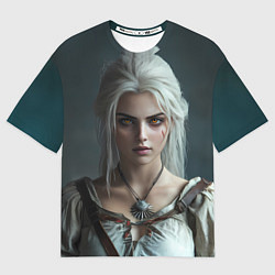 Футболка оверсайз женская Цири с янтарными глазами, цвет: 3D-принт