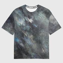 Футболка оверсайз женская Абстракция - dark oil painting, цвет: 3D-принт