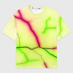 Футболка оверсайз женская Multicolored lightning, цвет: 3D-принт