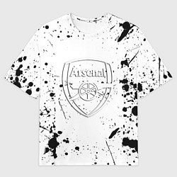 Футболка оверсайз женская Arsenal брызги красок, цвет: 3D-принт