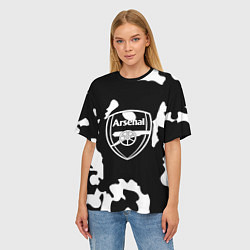 Футболка оверсайз женская Арсенал камуфляжные краски, цвет: 3D-принт — фото 2