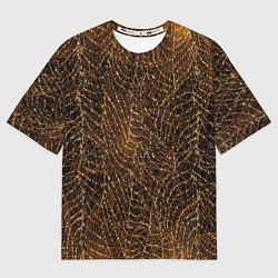 Футболка оверсайз женская Золотая сеть, цвет: 3D-принт