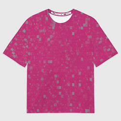 Футболка оверсайз женская Color pink brown squares, цвет: 3D-принт
