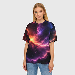 Футболка оверсайз женская Фантастические космические туманы, цвет: 3D-принт — фото 2