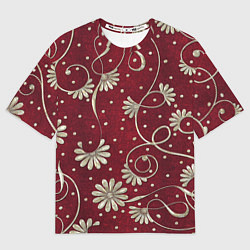 Футболка оверсайз женская Красный бархат, цвет: 3D-принт