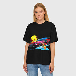 Футболка оверсайз женская Mercedes amg, цвет: 3D-принт — фото 2