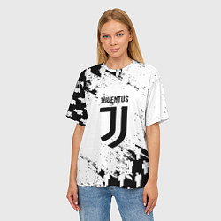 Футболка оверсайз женская Juventus люди спорт, цвет: 3D-принт — фото 2