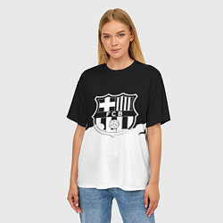 Футболка оверсайз женская Барселона облака краски, цвет: 3D-принт — фото 2