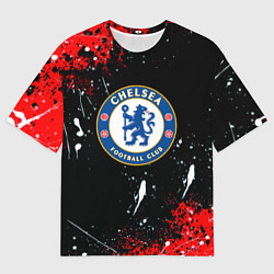 Женская футболка оверсайз Chelsea брызги красок текстура