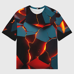 Футболка оверсайз женская Orange glow, цвет: 3D-принт