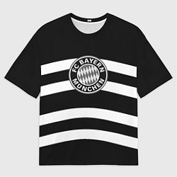 Футболка оверсайз женская Bayern Mnchen волны, цвет: 3D-принт