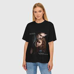 Футболка оверсайз женская Белла и Эдвард: lion fell in love with the lamb me, цвет: 3D-принт — фото 2