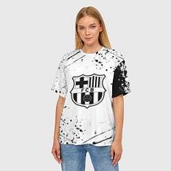 Футболка оверсайз женская Barcelona брызги красок, цвет: 3D-принт — фото 2