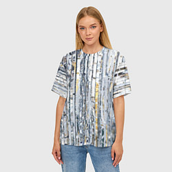 Футболка оверсайз женская Новогодний дождик, цвет: 3D-принт — фото 2