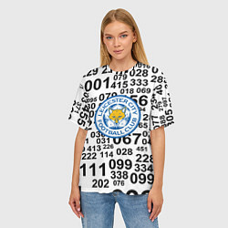 Футболка оверсайз женская Лестер сити цифры символы, цвет: 3D-принт — фото 2