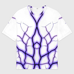 Футболка оверсайз женская Color white purple, цвет: 3D-принт