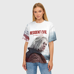 Футболка оверсайз женская Грейс Эшкрофт Resident evil requiem, цвет: 3D-принт — фото 2