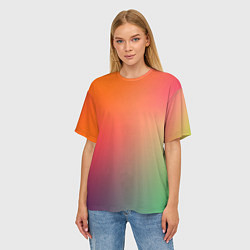 Футболка оверсайз женская Color multicolored, цвет: 3D-принт — фото 2