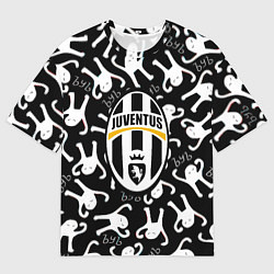 Футболка оверсайз женская Ювентус x Ъуъ съука, цвет: 3D-принт