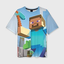 Женская футболка оверсайз Minecraft World