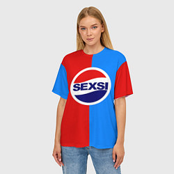 Футболка оверсайз женская Sexsi Pepsi, цвет: 3D-принт — фото 2