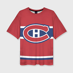Футболка оверсайз женская Montreal Canadiens, цвет: 3D-принт