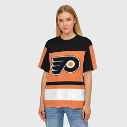 Футболка оверсайз женская Philadelphia Flyers, цвет: 3D-принт — фото 2