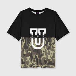 Футболка оверсайз женская FCK U: Camo, цвет: 3D-принт