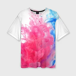 Женская футболка оверсайз Взрыв красок