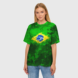 Футболка оверсайз женская Бразилия, цвет: 3D-принт — фото 2
