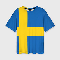 Футболка оверсайз женская Швеция, цвет: 3D-принт