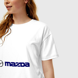 Футболка оверсайз женская Mazda, цвет: белый — фото 2