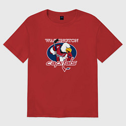 Футболка оверсайз женская Washington Capitals Hockey, цвет: красный