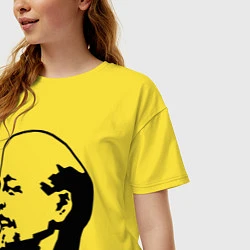Футболка оверсайз женская Ленин: скульптура, цвет: желтый — фото 2