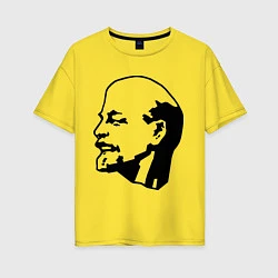 Футболка оверсайз женская Ленин: скульптура, цвет: желтый
