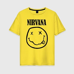 Женская футболка оверсайз Nirvana