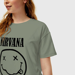 Футболка оверсайз женская Nirvana, цвет: авокадо — фото 2