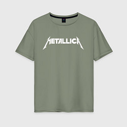Женская футболка оверсайз Metallica