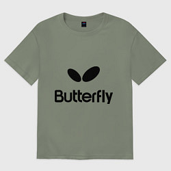 Футболка оверсайз женская Butterfly Logo, цвет: авокадо