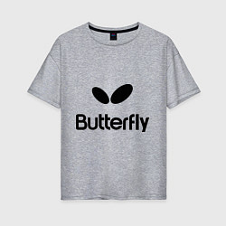 Женская футболка оверсайз Butterfly Logo