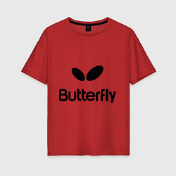 Женская футболка оверсайз Butterfly Logo