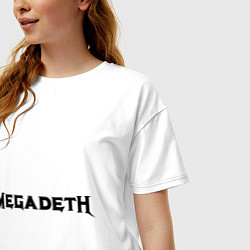 Футболка оверсайз женская Megadeth, цвет: белый — фото 2