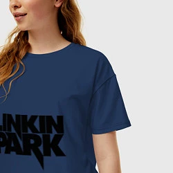 Футболка оверсайз женская Linkin Park, цвет: тёмно-синий — фото 2