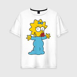 Женская футболка оверсайз Maggie Simpson