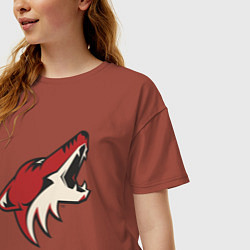 Футболка оверсайз женская Phoenix Coyotes, цвет: кирпичный — фото 2