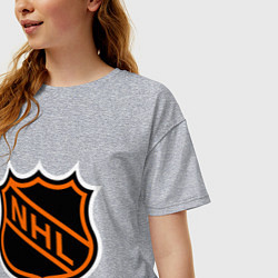 Футболка оверсайз женская NHL, цвет: меланж — фото 2