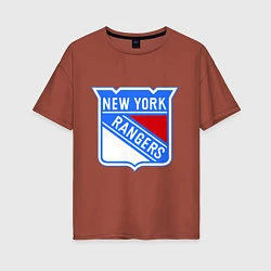 Женская футболка оверсайз New York Rangers