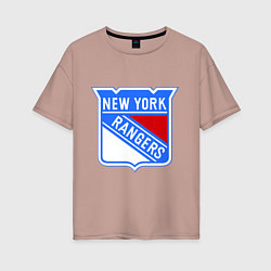 Женская футболка оверсайз New York Rangers