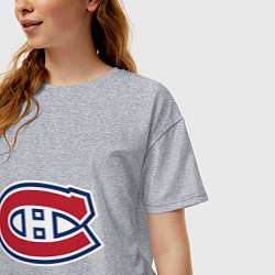 Футболка оверсайз женская Montreal Canadiens, цвет: меланж — фото 2