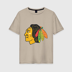 Женская футболка оверсайз Chicago Blackhawks